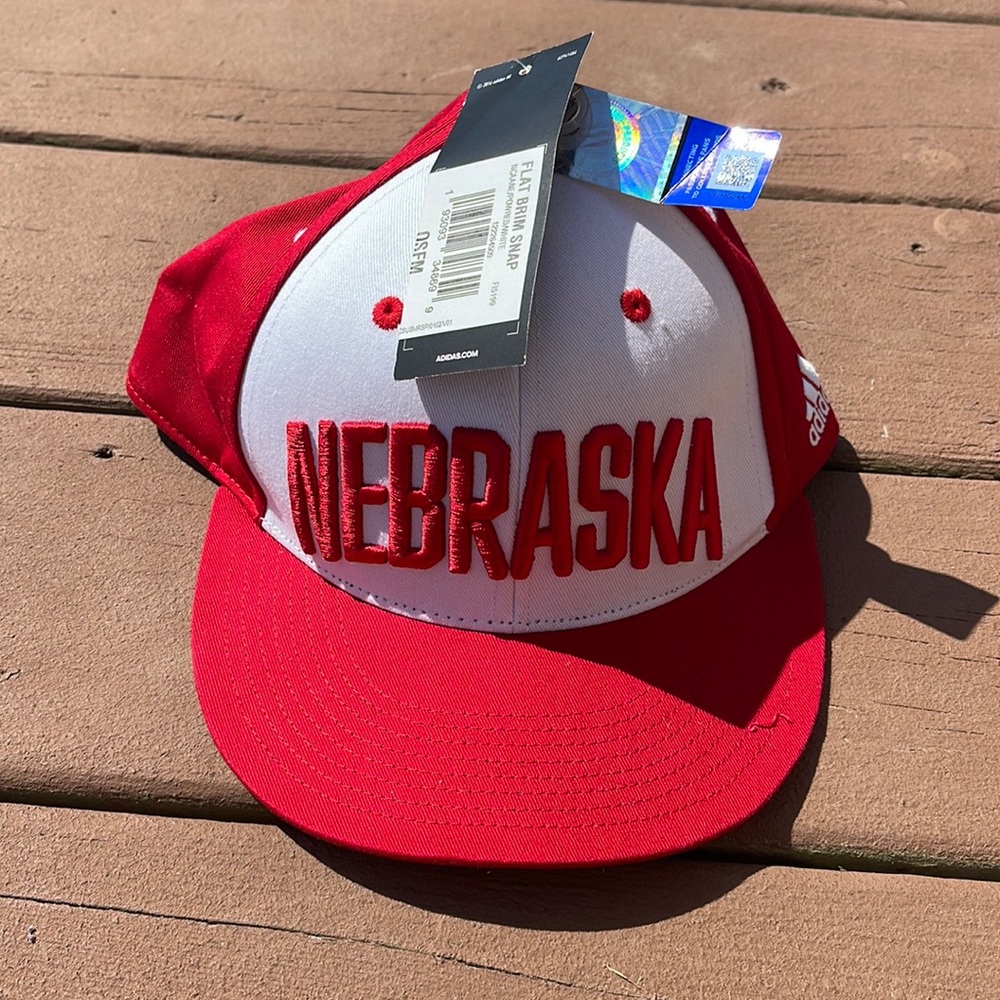Nebraska Adidas snapback hat